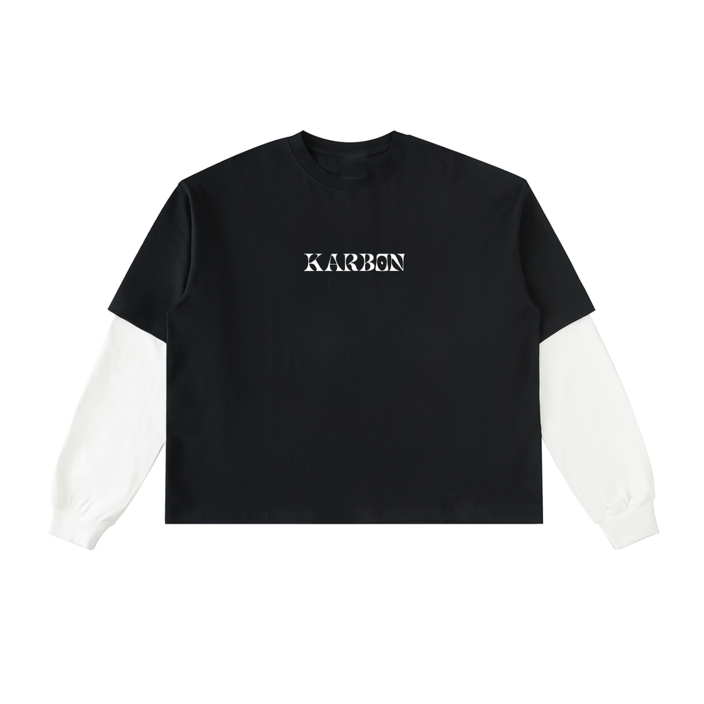 Karbon Layered Contrast Cotton T-Shirt