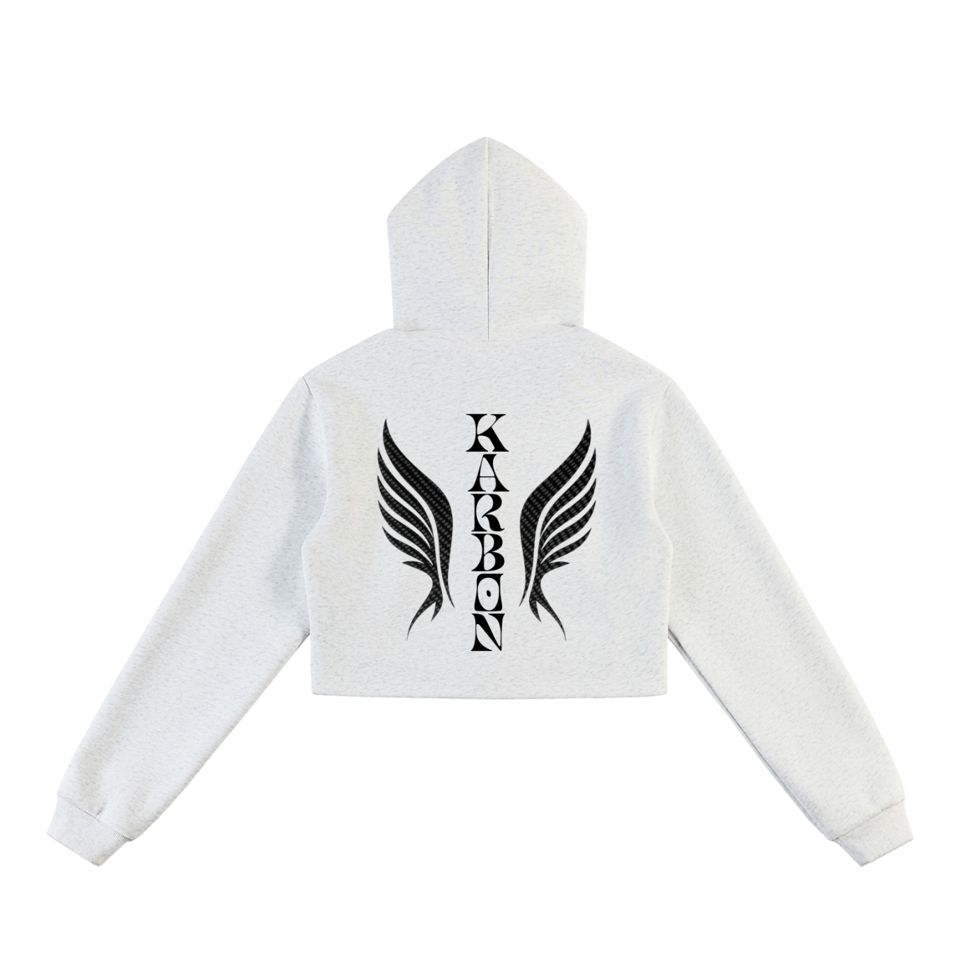 Karbon Cropped Zip-Up Hoodie