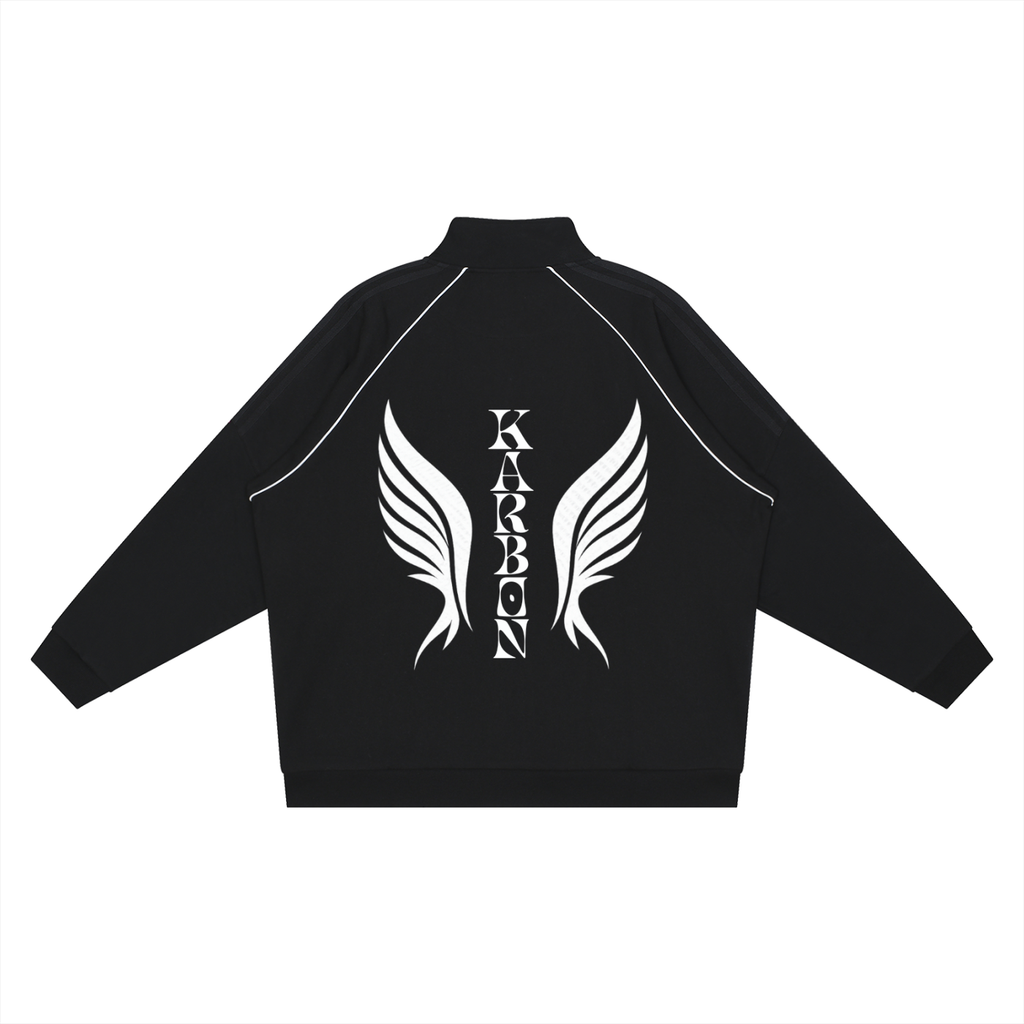 Karbon Reflection Striped Raglan Sleeve  Jacket