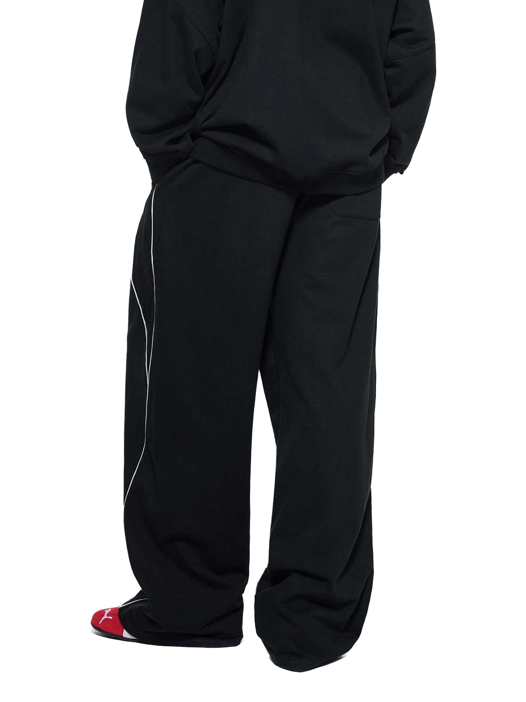 Karbon Reflection Striped Straight-Leg Sweatpants